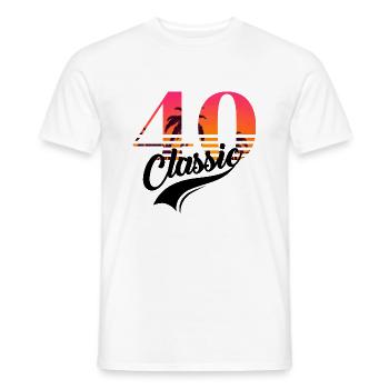 Vintage 1940-40th anniversary - Men's T-Shirt - white - Front - AI Model Male 178 dark (178cm)