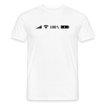 Autocollant Wifi - T-shirt homme - blanc - Devant - AI Model Male 178 dark (178cm)