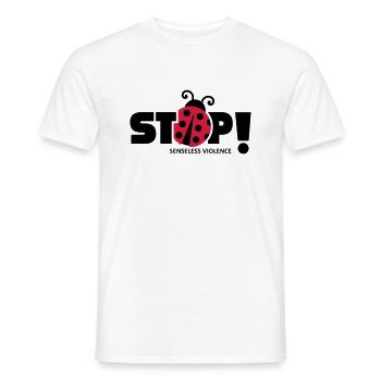 Stoppt sinnlose Gewalt. Sinnlose Gewalt, - Männer T-Shirt - Weiß - Vorne - AI Model Male 178 dark (178cm)