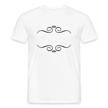 Embellissement Ornement Motif Fleur Fleur Votre Texte - T-shirt homme - blanc - Devant - AI Model Male 178 dark (178cm)