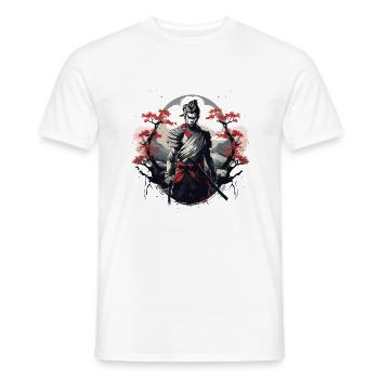 Samurai Japan Kirschbaum Landschaft - Männer T-Shirt - Weiß - Vorne - AI Model Male 178 dark (178cm)