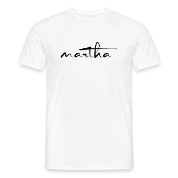 Martha Unterschrift - Männer T-Shirt - Weiß - Vorne - AI Model Male 178 dark (178cm)