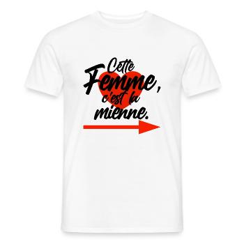 cette femme est la mienne - T-shirt homme - blanc - Devant - AI Model Male 178 dark (178cm)