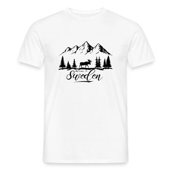 Suède Suède Viking Nordique Scandinavie Solstice d’été - T-shirt homme - blanc - Devant - AI Model Male 178 dark (178cm)