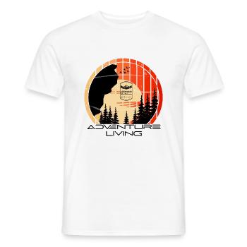 Adventure Living - Men's T-Shirt - white - Front - AI Model Male 178 dark (178cm)