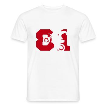 Moto 81 Biker - Männer T-Shirt - Weiß - Vorne - AI Model Male 178 dark (178cm)