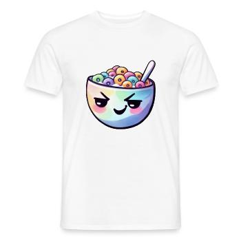 Animated Breakfast Cereal - Men's T-Shirt - white - Front - AI Model Male 178 dark (178cm)
