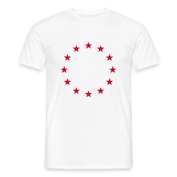 Sternen-Shirts: Europa, dein Style - Männer T-Shirt - Weiß - Vorne - AI Model Male 178 dark (178cm)