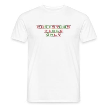 Christmas vibes only - Men's T-Shirt - white - Front - AI Model Male 178 dark (178cm)