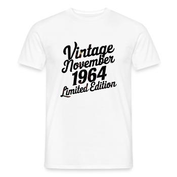 Vintage November 1964 - Cadeau Anniversaire - T-shirt homme - blanc - Devant - AI Model Male 178 dark (178cm)