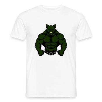 Bear Comic Fit - Men's T-Shirt - white - Front - AI Model Male 178 dark (178cm)