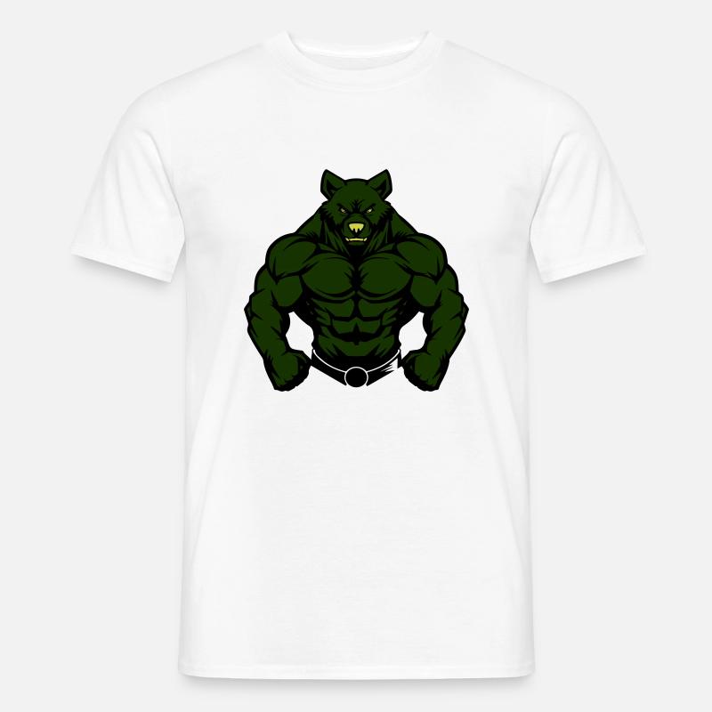 bär comic fit - Männer T-Shirt - Weiß