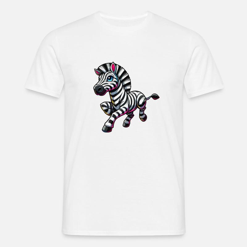 zebra comic - Männer T-Shirt - Weiß