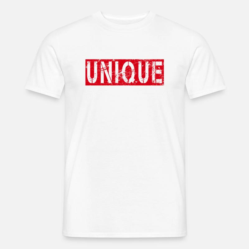 unique einzigartig - Männer T-Shirt - Weiß