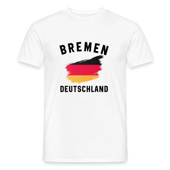 Drapeau de l’Allemagne - Brush Stroke Design - T-shirt homme - blanc - Devant - AI Model Male 178 dark (178cm)