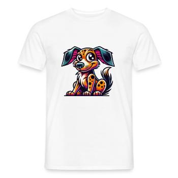 Chien Chien - T-shirt homme - blanc - Devant - AI Model Male 178 dark (178cm)
