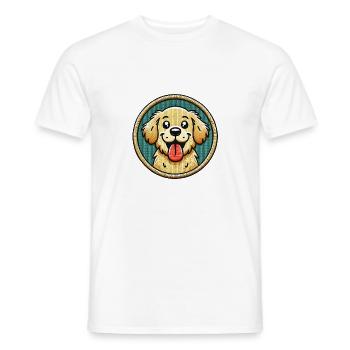 Süßer Hund - Männer T-Shirt - Weiß - Vorne - AI Model Male 178 dark (178cm)