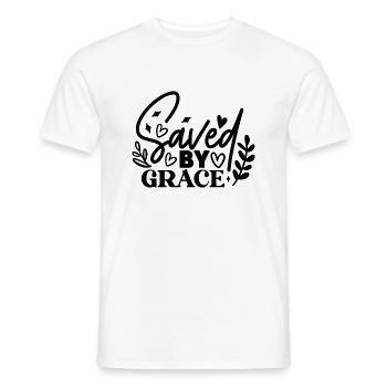 Saved By Grace - Männer T-Shirt - Weiß - Vorne - AI Model Male 178 dark (178cm)