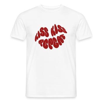 Kiss Kiss Repeat - Men's T-Shirt - white - Front - AI Model Male 178 dark (178cm)