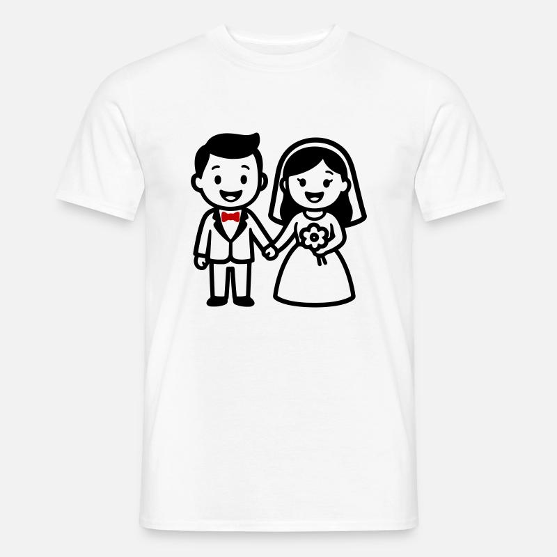 Brudepar - Mænd T-shirt - hvid