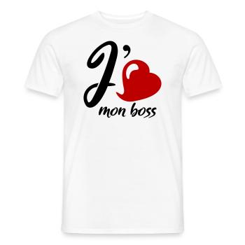 Amour bosse - T-shirt homme - blanc - Devant - AI Model Male 178 dark (178cm)