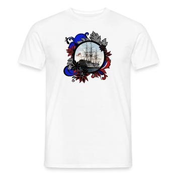 HMS Sieg - Männer T-Shirt - Weiß - Vorne - AI Model Male 178 dark (178cm)