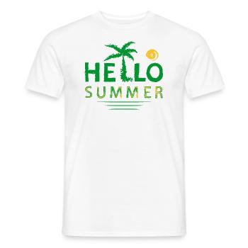 Hallo Sommer - Männer T-Shirt - Weiß - Vorne - AI Model Male 178 dark (178cm)