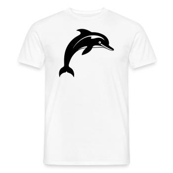Dolphin - Men's T-Shirt - white - Front - AI Model Male 178 dark (178cm)