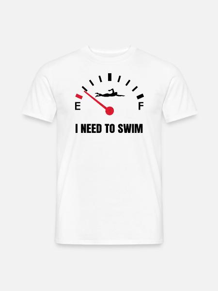 Schwimmer Schwimmen Schwimmsport Idee - Männer T-Shirt - Weiß