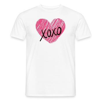 xoxo - T-shirt homme - blanc - Devant - AI Model Male 178 dark (178cm)