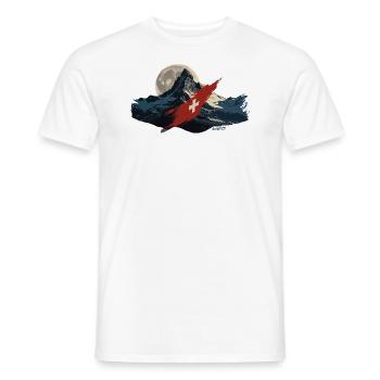 Berg Matterhorn T-Shirt - Männer T-Shirt - Weiß - Vorne - AI Model Male 178 dark (178cm)