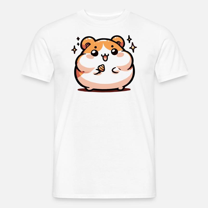 dicker Hamster - Männer T-Shirt - Weiß