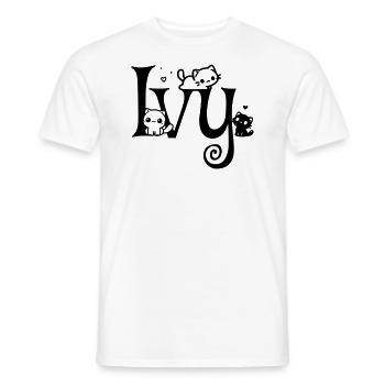 Ivy Name First Name Kitten Name - Men's T-Shirt - white - Front - AI Model Male 178 dark (178cm)