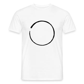 Zen, Buddhism, circle, meditation, - Men's T-Shirt - white - Front - AI Model Male 178 dark (178cm)