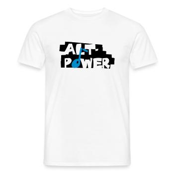 Alt-Power - Männer T-Shirt - Weiß - Vorne - AI Model Male 178 dark (178cm)