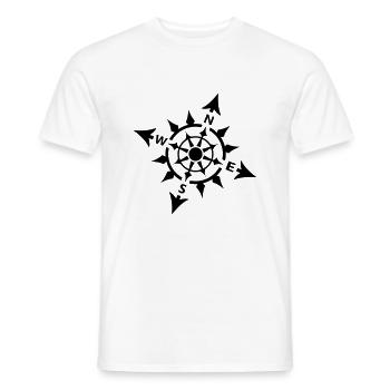 Nautik-Kompass - Männer T-Shirt - Weiß - Vorne - AI Model Male 178 dark (178cm)