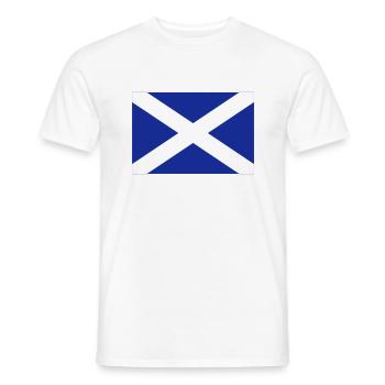 scotland flag - T-shirt homme - blanc - Devant - AI Model Male 178 dark (178cm)