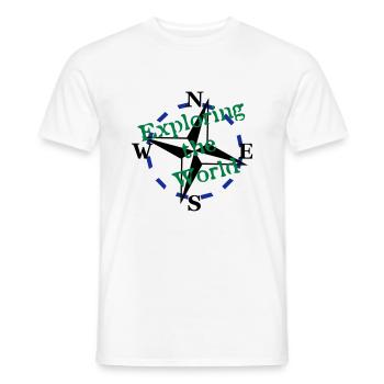 Compass - Exploring the World - 3 Color Vector - Men's T-Shirt - white - Front - AI Model Male 178 dark (178cm)
