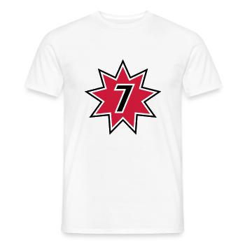 7 - T-shirt homme - blanc - Devant - AI Model Male 178 dark (178cm)