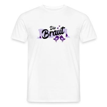 Le cadeau de partie de poule mariée - T-shirt homme - blanc - Devant - AI Model Male 178 dark (178cm)