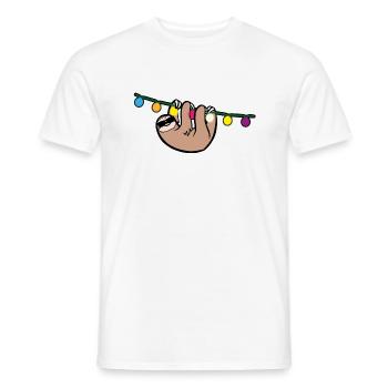 Faultier Party Sonnenbrille Sloth Malle - Männer T-Shirt - Weiß - Vorne - AI Model Male 178 dark (178cm)
