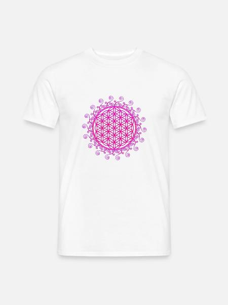 Blume des Lebens, Spiritualität, Chakra, Yoga, Zen - Männer T-Shirt - Weiß
