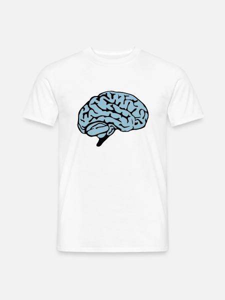 brain design - Männer T-Shirt - Weiß