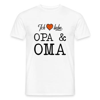 Ich liebe Opa und Oma Herz - Männer T-Shirt - Weiß - Vorne - AI Model Male 178 dark (178cm)