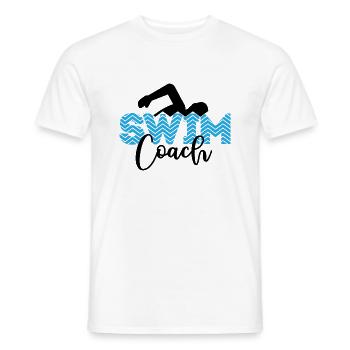 Swim coach Schwimm Trainer Sportverein - Männer T-Shirt - Weiß - Vorne - AI Model Male 178 dark (178cm)