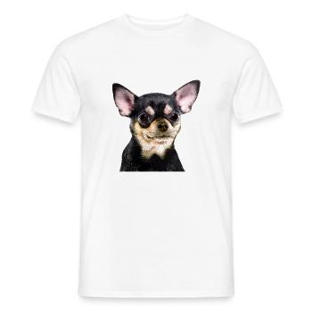 Brown and tan chihuahua - Men's T-Shirt - white - Front - AI Model Male 178 dark (178cm)