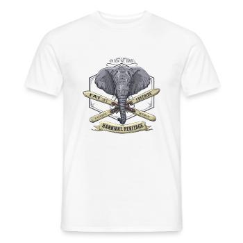 Hannibal Erbe - Männer T-Shirt - Weiß - Vorne - AI Model Male 178 dark (178cm)
