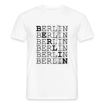 Berlin Berlin Berlin - Men's T-Shirt - white - Front - AI Model Male 178 dark (178cm)