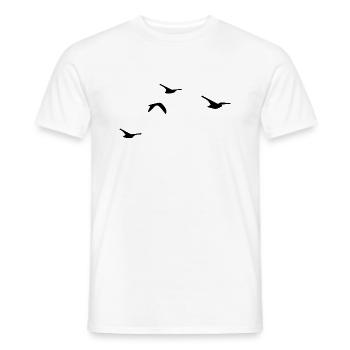 birds - Men's T-Shirt - white - Front - AI Model Male 178 dark (178cm)