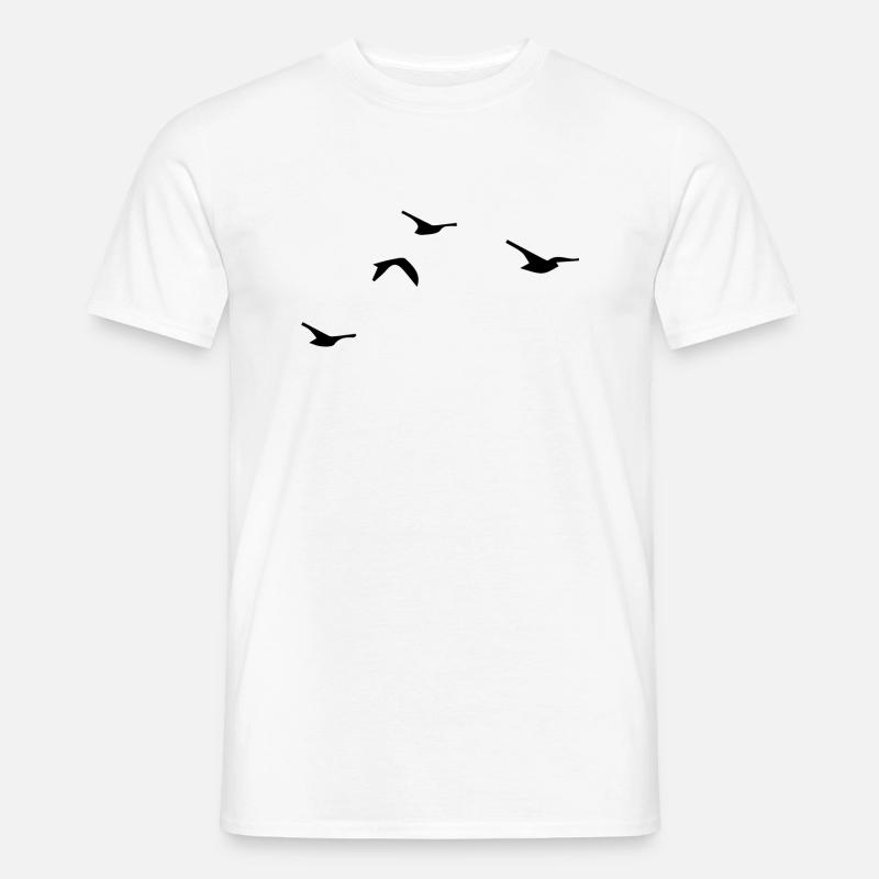 uccelli - T-shirt uomo - bianco